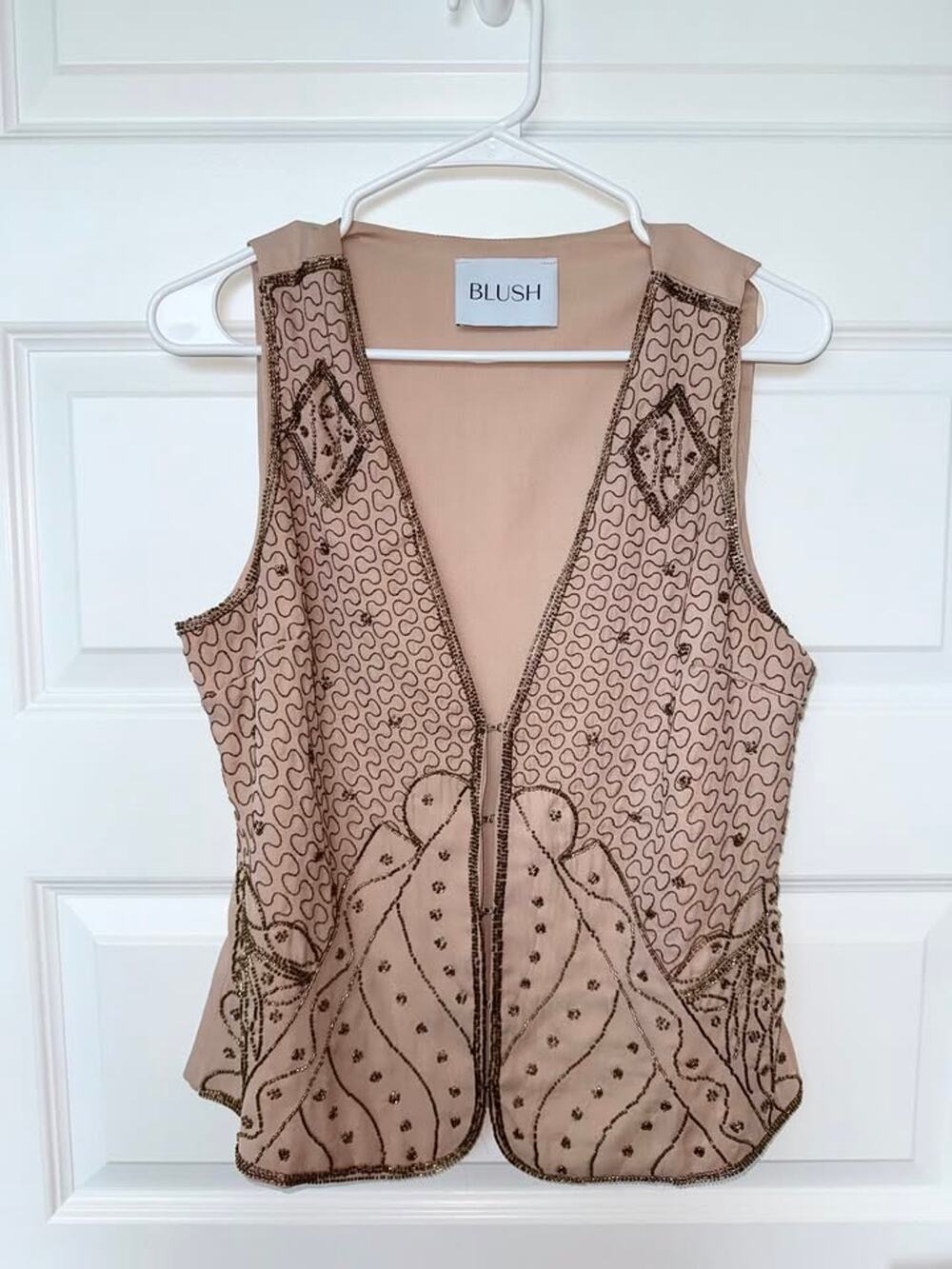 Gold Beaded & Sequin Statement Vest